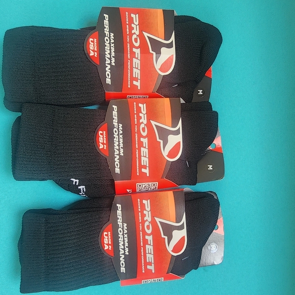 PROFEET 285 Multi-Sport Crew BLACK DRESS SOCKS SIZE 9-11 Medium - 3 PAIRS NWT - Picture 6 of 8